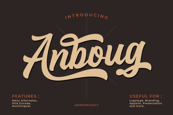 Anboug: A Bold Handwritten Font for Retro Logos