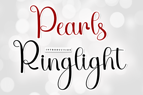 Pearls Ringlight: A Handwritten Font for Authentic Design