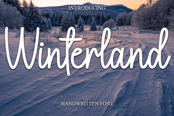 Winterland: A Sweet, Cursive Handwritten Font for Elegant Designs